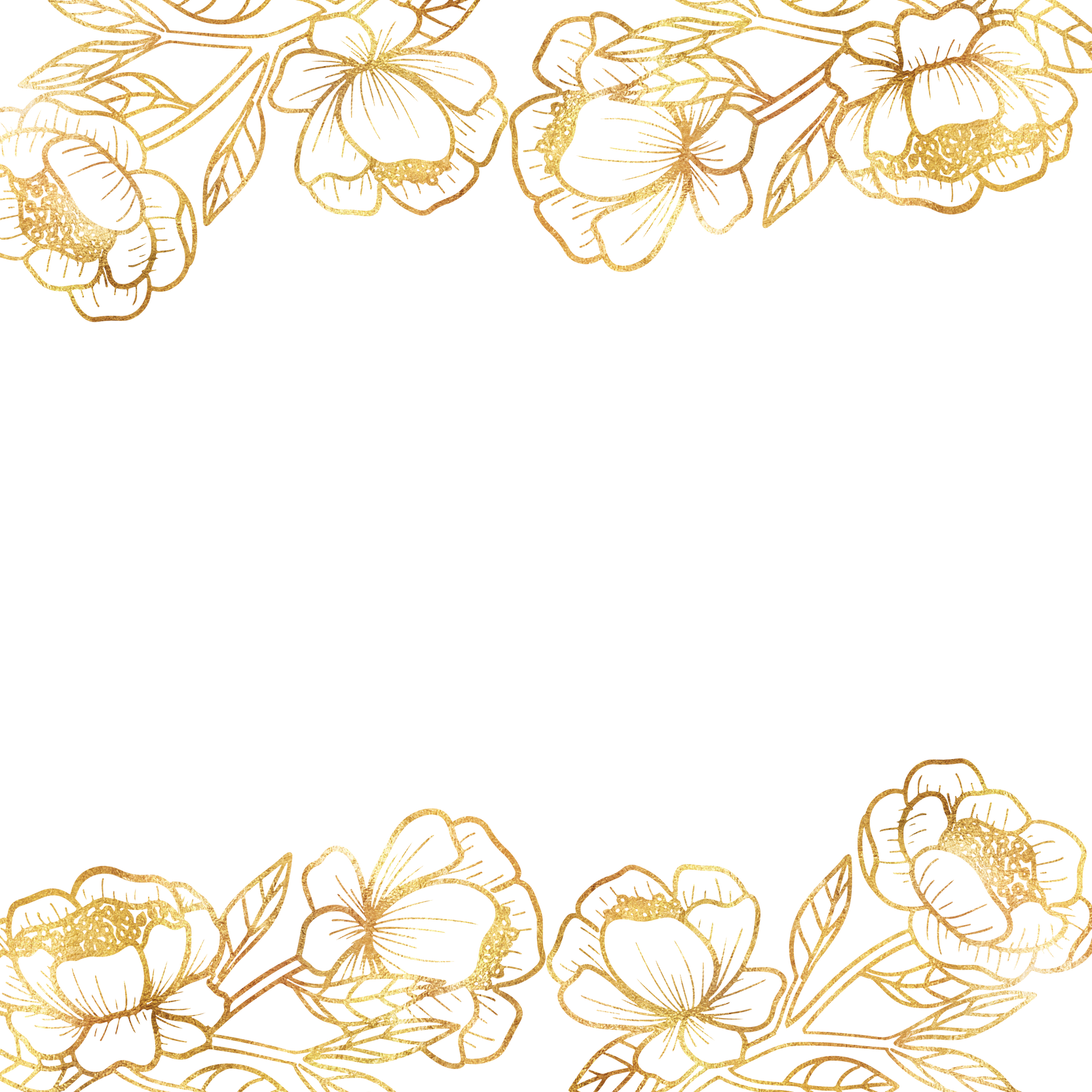 Flower Gold Background