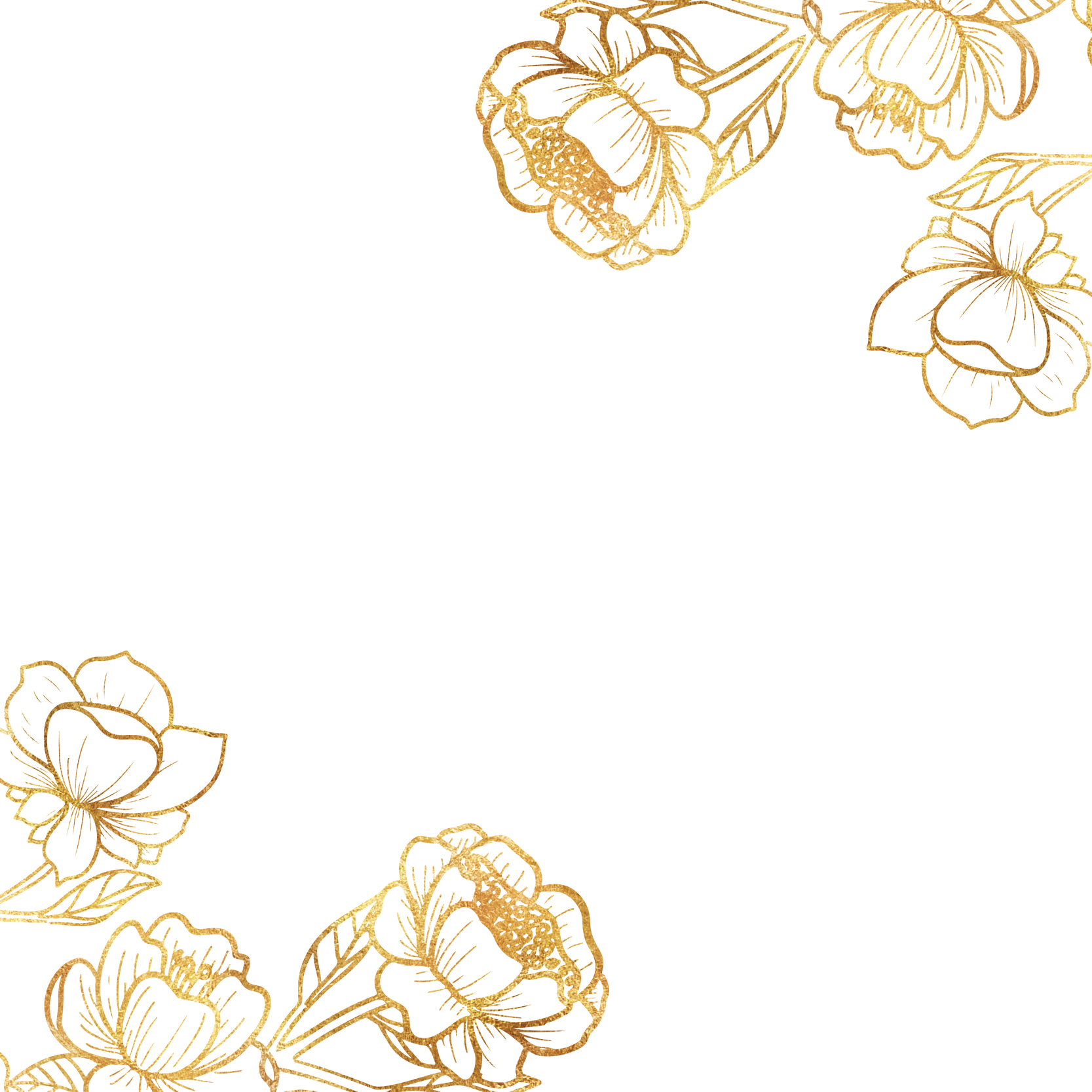 Flower Gold Background